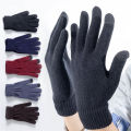 Winter Warm Knitted Gloves Mobile Phone Touchscreen Wool Knitted Gloves Winter Thick Warm Adult Gloves Mittens for Men Women. 