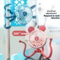 USB Rechargeable Octopus Electric Fan  Stroller Fan Crib Portable Silent Small FanMulti Functional Handheld Mini Octopus Fan. 