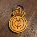 Real Madrid - Football Club - Nepalese Wooden Keyring/Keychain. 