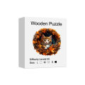Wooden Puzzle for Adults-3D Vision Effect Cat Wooden Puzzles, Unique Shape Pieces Wooden Jigsaw Puzzle, Creative Handmade Decor. 