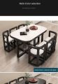Dining table with chairs space saver dining chairs set with 4 chairs table pure sheesham wood life time warranty. 