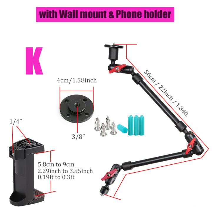 BFOLLOW%2032"%2022"%20Smartphone%20Bracket%20Magic%20Arm%20for%20Camera%20Articulated%20Flexible%20Wall%20Mount%20Desk%20Clamp%20Tablet%20Webcam%20%20Stand%20-%20Image%207