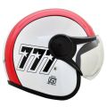 Vega Jeet 777 Red & White Half Face Bike Helmet. 