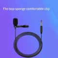 Collar Clip Microphone Mini Portable Small Microphone Live Broadcast Eat Broadcast Mobile Phone Computer Recording Noise Reducti. 