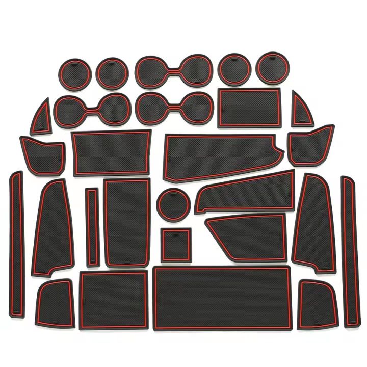 for Toyota Noah Voxy 90 Series Anti-Slip Gate Slot Cup Mat Door Groove Pad Car Interior Accessories
