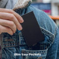 Slim Pop Up Wallet Minimalist Credit Card Holder For Men Women RFID Blocking Mini Metal Case.
