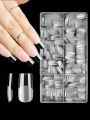 Nail Art Fake Nails 100pcs Almond Square Coffin Shape For Girls & Women's. 