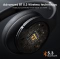 DOQAUS LIFE 4 Bluetooth Headphones Over Ear, Bluetooth 5.3 Wireless Headphones, 52H Playtime, 3 EQ Modes, HiFi Stereo He. 