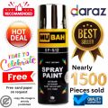 Acrylic Spray Paint (1 bottle only ), Mat Black & Black . For wood, metal, ceramic , plastic, glass, paper, Touchups on cars and bikes, arts and crafts, carboard. Available in dolphin, Win plus, mubah, colorexe, lotus and other brands. 