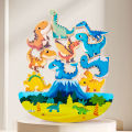 Wooden Animal Dinosaur Building Stacking High Balance Blocks Montessori Toy for Kids Cartoon Jigsaw Puzzle Educational . 