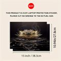 Two floral laptop art stickers, non-reusable. Waterproof and scratch-resistant laptop skin sticker for laptops. 