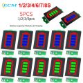1/2/3/4/6/7/8S Lithium Battery Level Indicator LED Display Lithium Battery Meter Display Module 4 Sections 3-34V 5mA. 