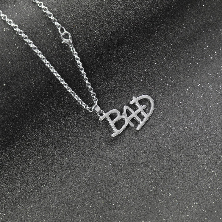 Artist%20Singer%20Michael%20BAD%20Necklace%20Rock%20Roll%20Everlasting%20Jackson%20Classic%20MJ%20Pendant%20Hot%20Charm%20Punk%20Cosplay%20Accessories%20Fans%20%20-%20Image%203