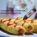 Stainless Steel Cooking Thermometers Temperature Test Pen -  Kitchen Instant Read Backlit Food Thermometer with Long Probe & LCD Screen for Grill, Meat, Candy, BBQ, Milk and Bath Water. 