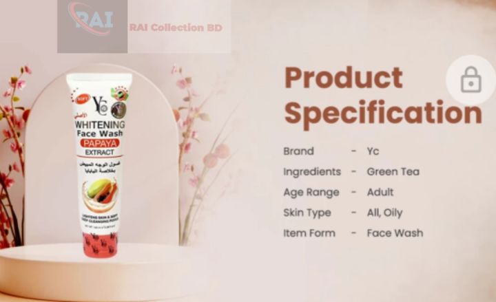 YC%20Whitening%20Face%20Wash%20Papaya%20Extract%20-%20100ml%20-%20Image%208