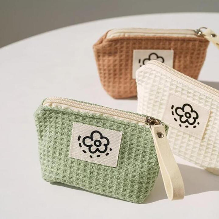 Women's%20Small%20Matcha%20Green%20Makeup%20Bag%20Portable%20Coin%20Purse%20Commuter%20Lipstick%20Headphones%20Storage%20Bag%20Double%20Canvas%20Chain%20Key%20Case%20-%20Image%203