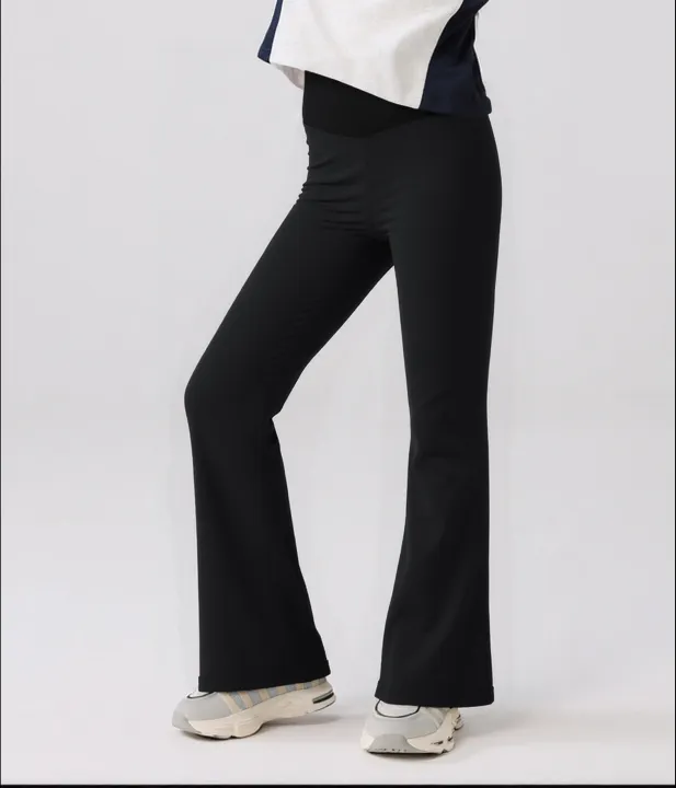 Girls%20Flared%20Pants%20High%20Waist%20Yoga%20Leggings%20Teenagers%20Stretch%20Elastic%20Waistband%20Kids%20Sportswear%20Trousers%20Autumn%20Spring%20-%20Image%203