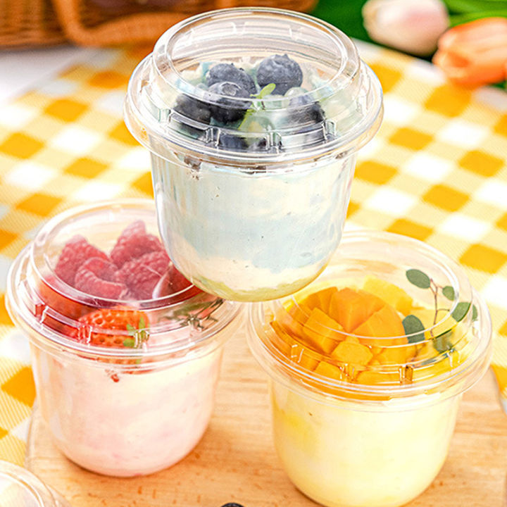 10Pcs%2010Oz%20Disposable%20Mousse%20Cups%20Cake%20With%20Lid%20Clear%20Plastic%20Boxes%20Ice-Cream%20Dessert%20Picnic%20Pudding%20Jelly%20Dessert%20Yogurt%20Cups%20-%20Image%202