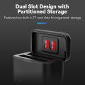 TELESIN Portable Battery Charger For Insta360 X3 X4 Battery 2 Slots TF Card Battery Storage Charger Box For Insta 360 X3 X4.