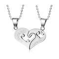 Love couple necklace a pair of heart-shaped diamond-studded love fashion pendant trendy Korean jewelry. 