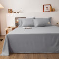 1 pc Bed Flat Sheet for Double Bed Plain Solid Color Top Sheets Single/Queen/King Flat Bedsheets Soft Home Bed Linen Sheets. 