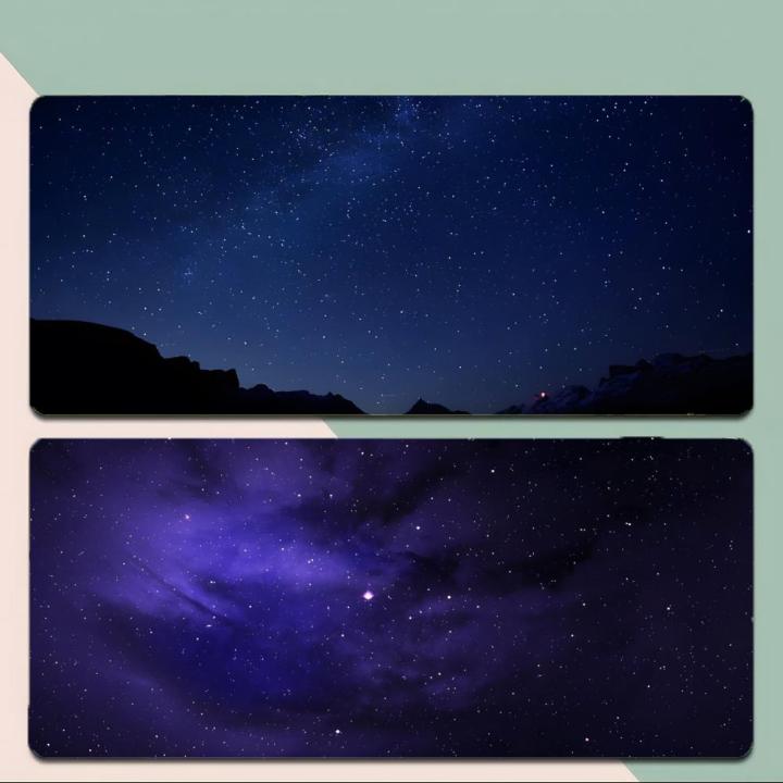 The Starry Night Mouse Pad Thick Stitched Edge Gaming Mousepad Large Non-Slip Desk Mat