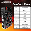 AIBOMAN RX5500XT 8GB Graphics Card GDDR6 128 BIT Computer GPU 100% New Video card for pc gaming.