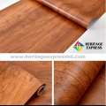 High-Quality Wooden Grain PVC Wall Sticker Waterproof Removable Self-Adhesive Film for Cabinets and Countertops.