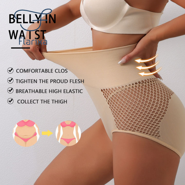 Flarixa Women Sexy Halow Out Hips Peach Buttocks Shaping Panties High Waist Tummy Control Shapewear Butt Lifting Underwear