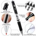 deli Gel Pens, 10 Pcs Retractable Pens Black Ink, Medium Point Pen 0.5mm, Smooth Writing, Fast Dry, No Bleed for Journaling Not. 