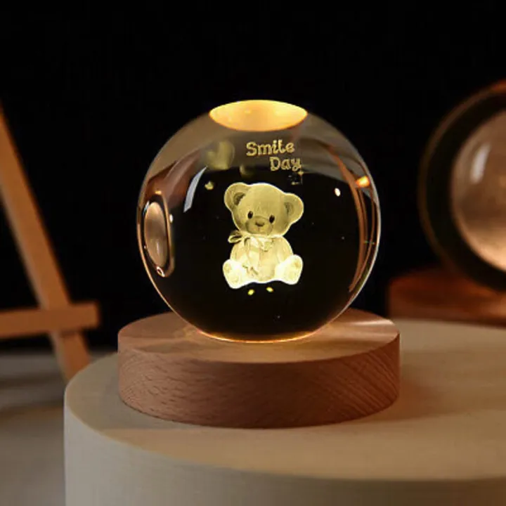 Crystal Ball Lamp - Bear