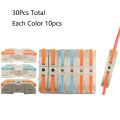 30pcs Lever Wire Connectors, 1 Conductor Compact Wire Connectors, 1 to 1 Inline Electrical Connectors, DIY Compact Splicing Wire. 