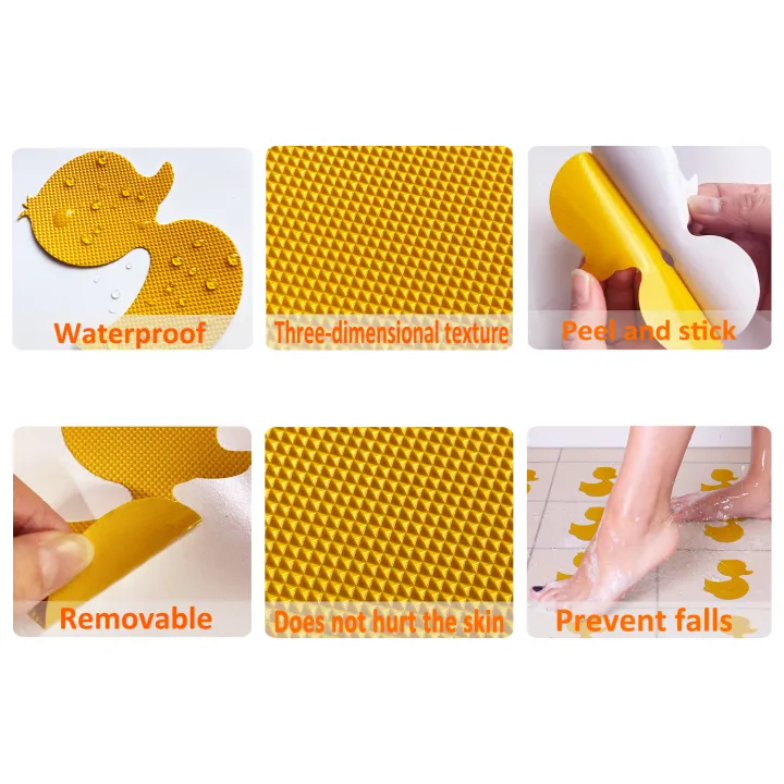 10pcs%20Duck%20Design%20Anti-slip%20Shower%20Tread%20Sticker%20Bathtub%20Non-slip%20Tape%20For%20Children's%20floor%20Stairs%20Steps%20Bathroom%20-%20Image%205