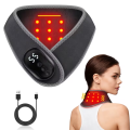 Electric Neck Heating Massager, Heated Neck & Shoulder Pillow with 5-Level Temperature Control and Vibration Massage. 