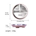 New Non-Slip Stainless Steel Kids Plate with Suction Anti Breakage Divided Baby Plates Silicone Sleeves Removable Toddler Bowls. 