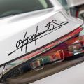 Personalized Car Sticker Schumacher Art Signature Lamp Eyebrows Die-Cut Auto Parts Decoration Vinyl Decals. 