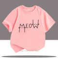 Cute Funny Cat Graphic Print Children T-shirts Summer Cartoon Fashion Casual Tops for Girls Boys O-Neck Short Sleeve T-shirts.