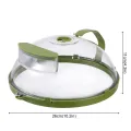Microwave Cover for Food, Clear Microwave Splatter Cover with Water Steamer and Handle, 10 Inch Plate Covers, Kitchen Gadgets. 