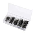 100PCS/Box Stainless Steel Fishing Connector Pin 4# 6# 8#10#12# Bearing Rolling Swivel With Snap Fishhook Lure Accessories. 