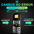 10X Car 5W5 Bulb T10 W5W LED Signal Light Canbus 12V 6000K Auto Claerance Wedge Side Reverse Lamps 2835 2SMD White No Error. 