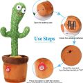 Dancing Cactus Toy with Recording - Charging Operated Plush Funny Electronic Shaking Cactus Singing Dancing Cactus Twisting Cactus Cute Plush Toy Education Toy Plush Toy with Songs for Children Playing Birthday Gift Kids. 