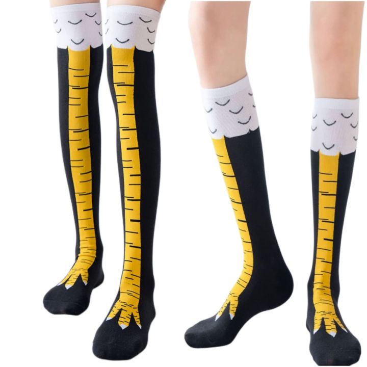 Women%20Thigh%20High%20Stockings%20Chicken%20Feet%20Print%20Long%20Socks%20Over%20Knee%20Socks%20Funny%20Novelty%20Socks%20Cartoon%20Animal%20Paws%20Stockings%20-%20Image%204