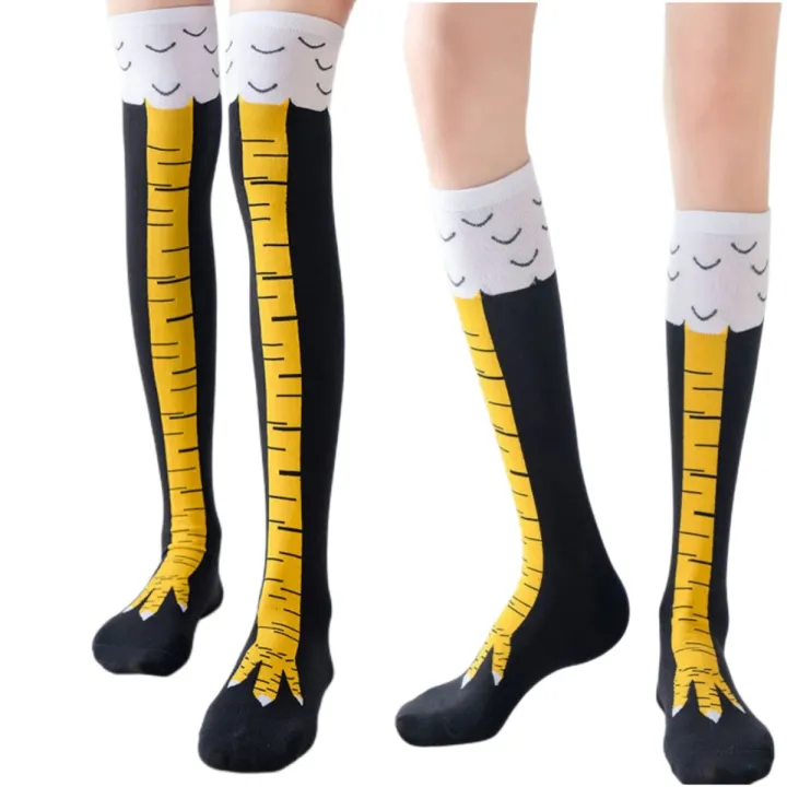 Women%20Thigh%20High%20Stockings%20Chicken%20Feet%20Print%20Long%20Socks%20Over%20Knee%20Socks%20Funny%20Novelty%20Socks%20Cartoon%20Animal%20Paws%20Stockings%20-%20Image%204