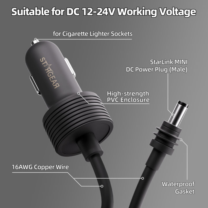 Starlink%20Mini%20Power%20Cable%20Cigarette%20Lighter%20Adapter%20Car%20Charger%2012V-24V%20DC%20Power%20Cord%20for%20Starlink%20Mini%20DC%20Male%20to%20Lighter%20Plug%20-%20Image%202