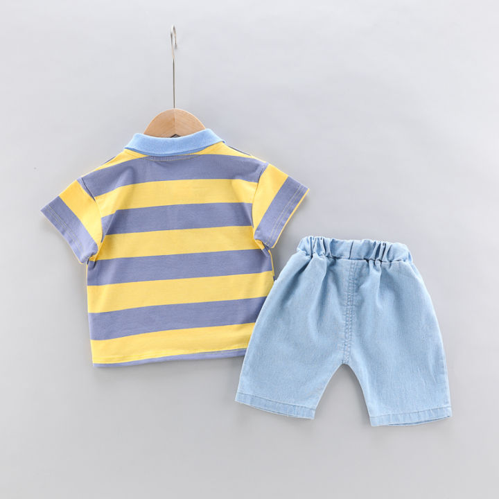 High-Quality%20Baby%20boys%20Polo%20Shirt%20+%20Handsome%20Denim%20Shorts%202-Piece%20Set%20kids%20girls%20clothes%20suits%20summer%20-%20Image%206