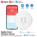 Tuya Zigbee Smart Vibration Sensor Detection Tilt XYZ Axis Sensor SmartLife App Notification Real-Time Motion Shock Alarm Record. 
