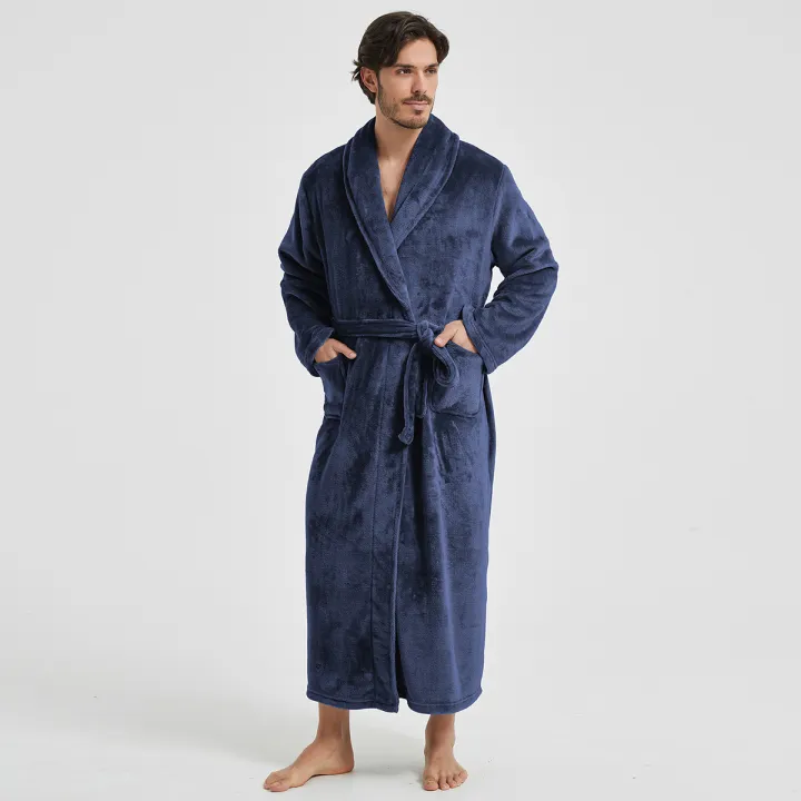 American-Style%20Autumn/Winter%20Couples'%20New%20Bathrobe,%20Morning%20Robe,%20Nightgown%20Men's%20Winter%20Pyjamas,%20Homewear%20Flannel%20Nightgown%20-%20Image%202