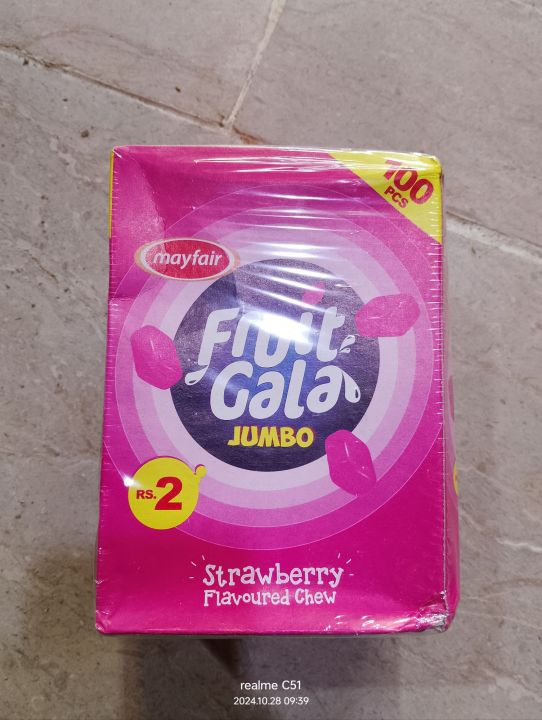 Fruit Gala Mango Flavoured Chew (Pack Of 100 Pieces Box ) Mayfair Fruit Gala Candy / With Affordable Price