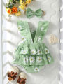Baby's  Lovely Cute Girls Summer Sleeveless Printing Daisy  Japan&Korean Jumpsuits. 