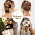 4 PCS Flat Hair Clips, Round Lay Down Hair Claw Clips for Women Girls, Comfortable Curved Flat Clips for Thick Thin Hair. 